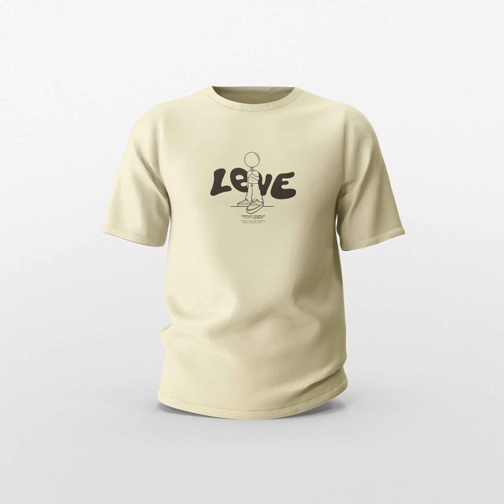 Camiseta Leve Feminina - Estampa Marrom