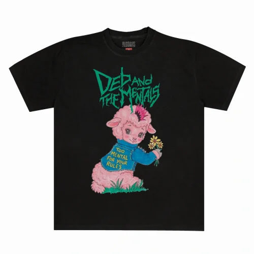 Camiseta Deb And The Mentals - Too mental for your rules - Preta